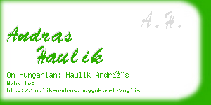 andras haulik business card